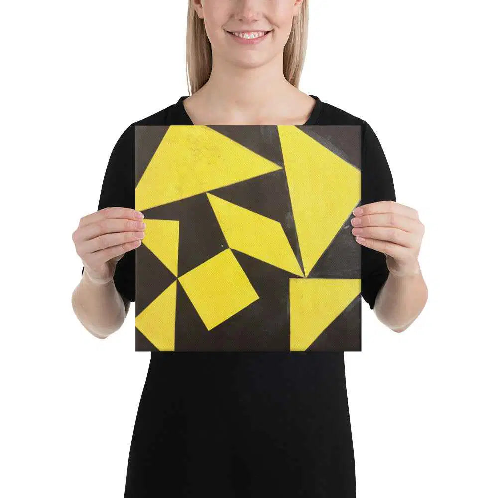 Canvas Print - Golden Fracture - Geometric Minimalist