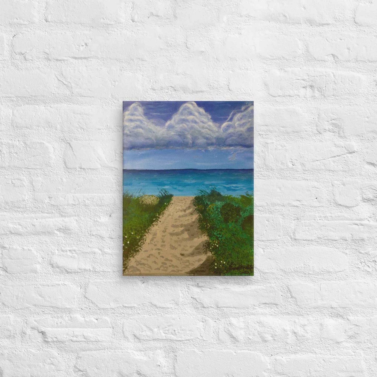 Canvas Print - Edge of Calm - Coastal Pathway Seascape - Eman's Gallery