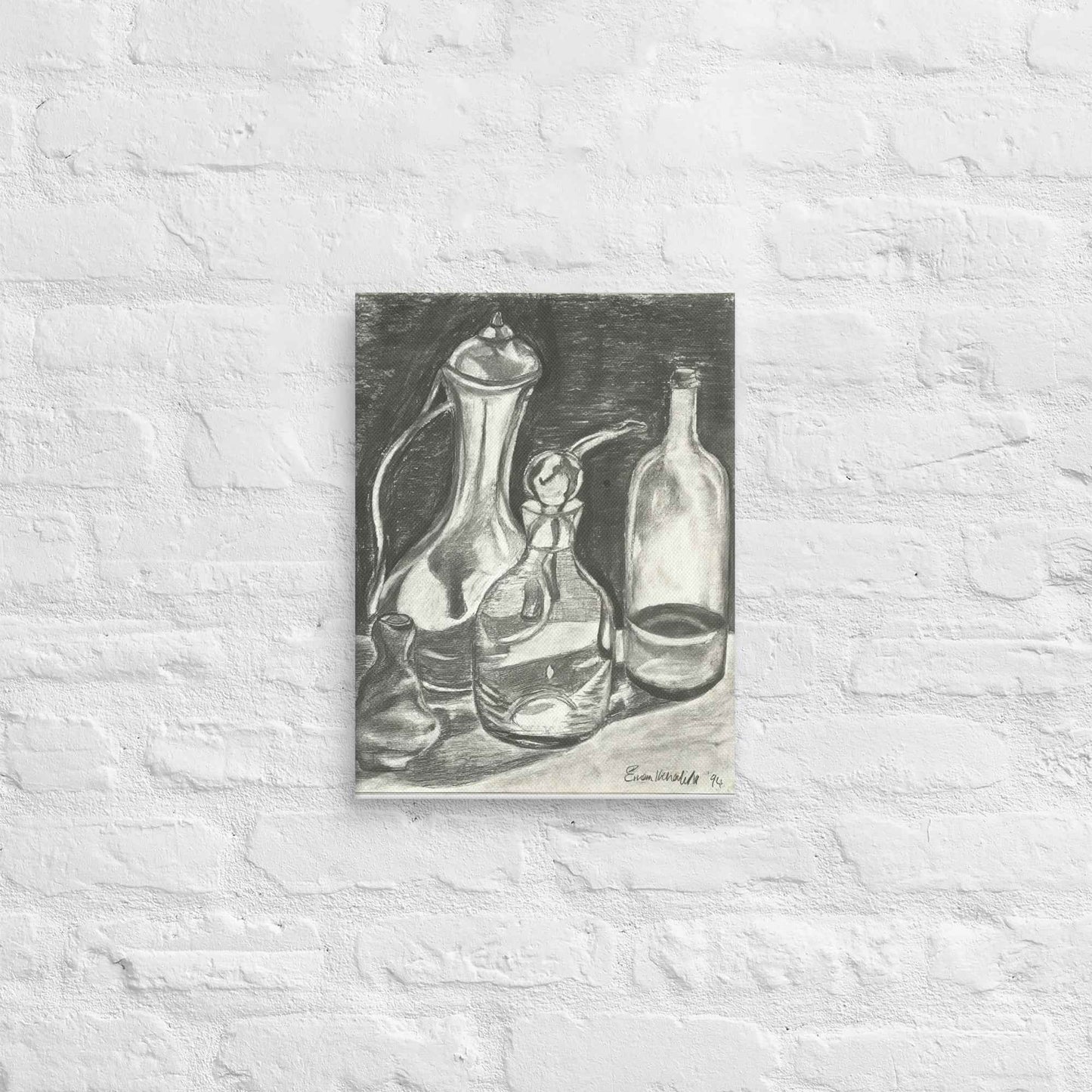 Canvas Print - Silent Reflection - Still Life Tonal