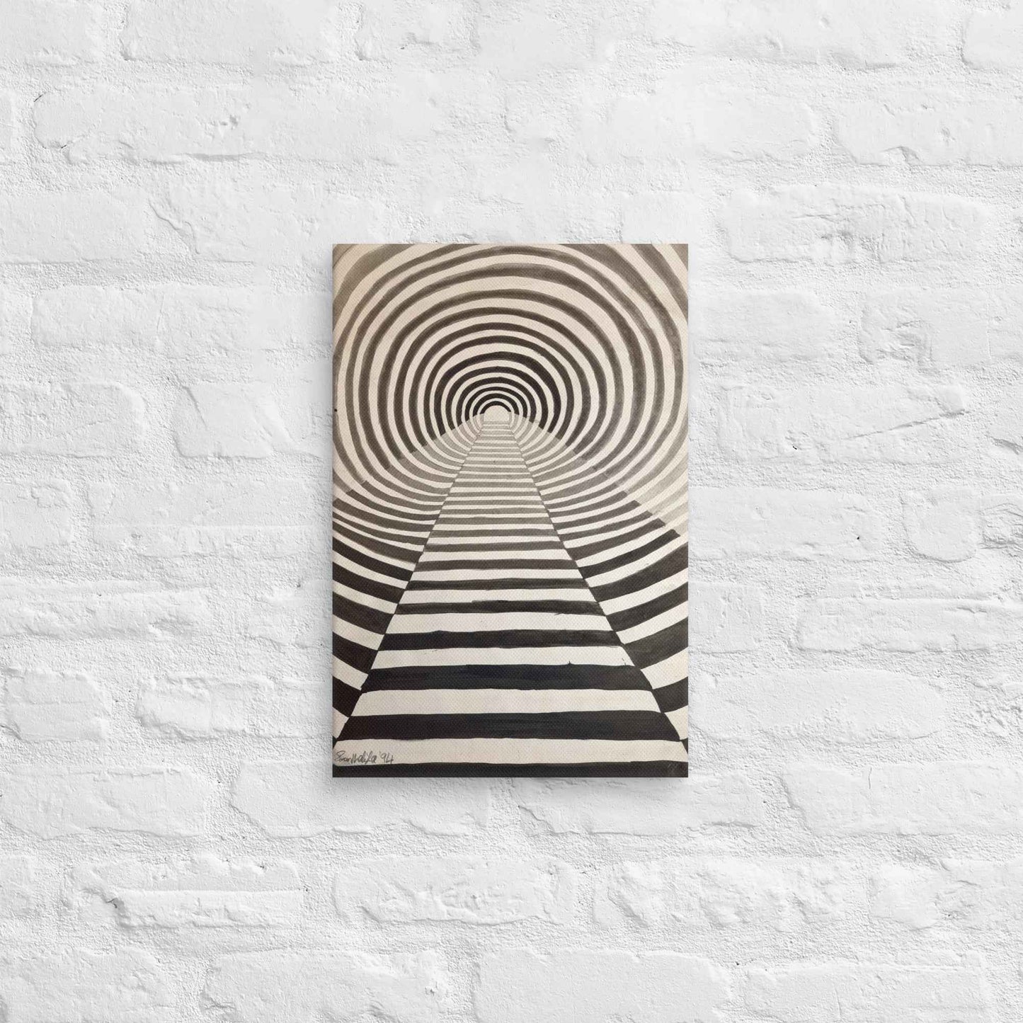 Canvas Print - Tunnel of Illusion - Geometric Op Art