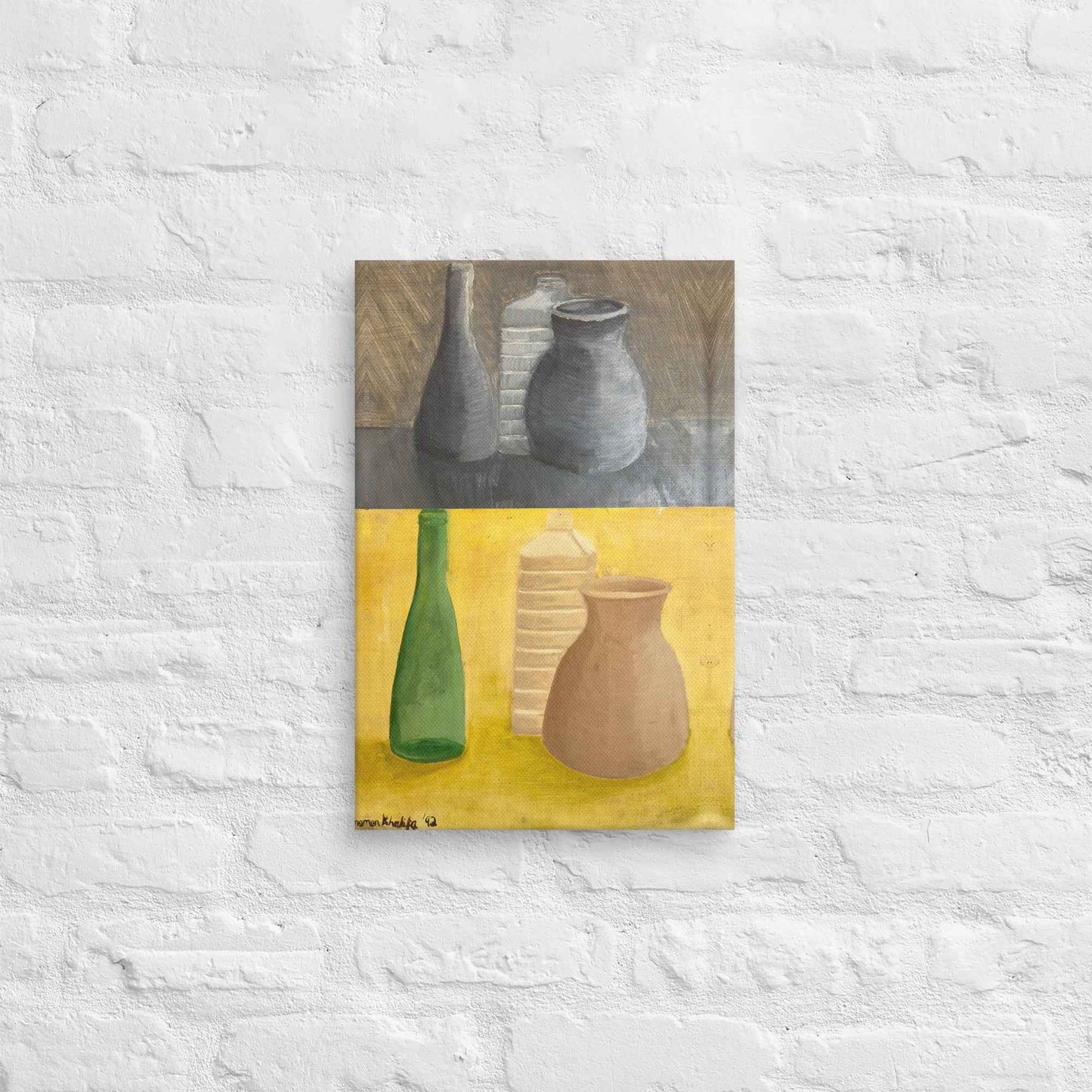 Canvas Print - Skins - Split Tonal Still Life Vessels