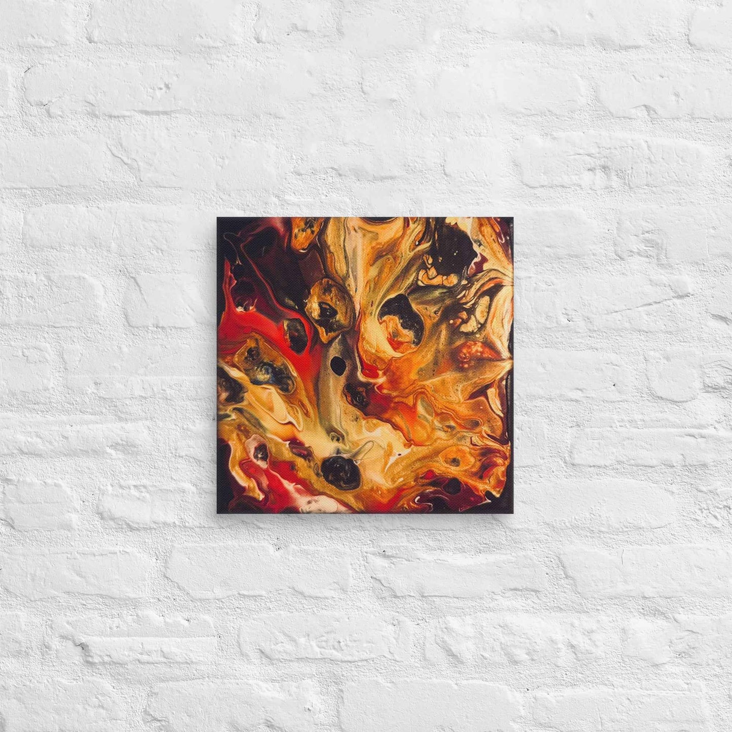 Canvas Print - Laheeb (flame) - Fluid Red Black Fire Art