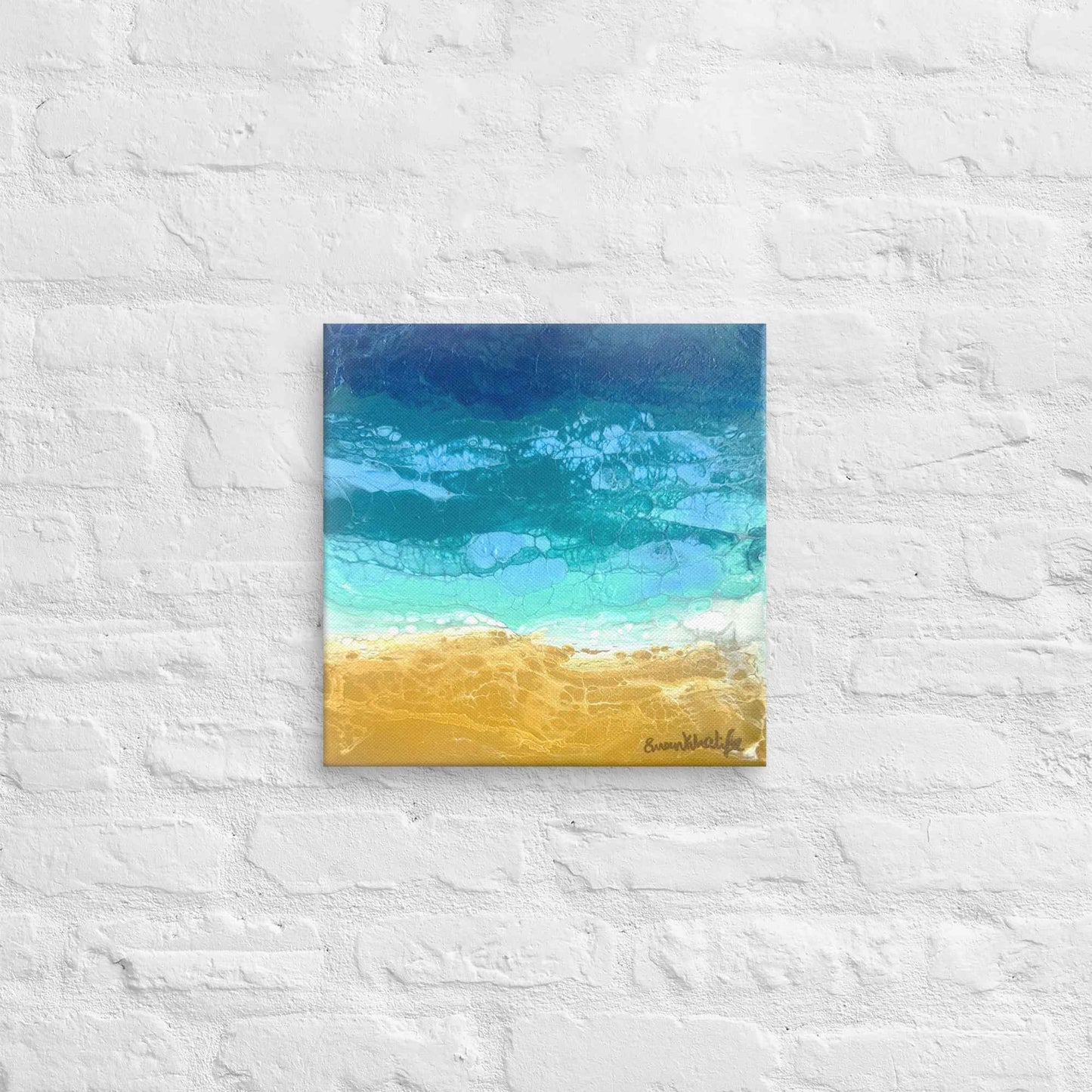 Canvas Print - Mystic Sea - Fluid Abstract Ocean Gold Art