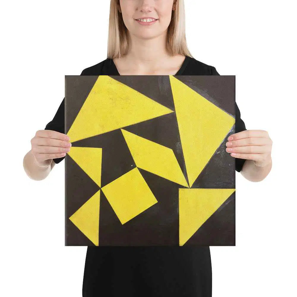 Canvas Print - Golden Fracture - Geometric Minimalist