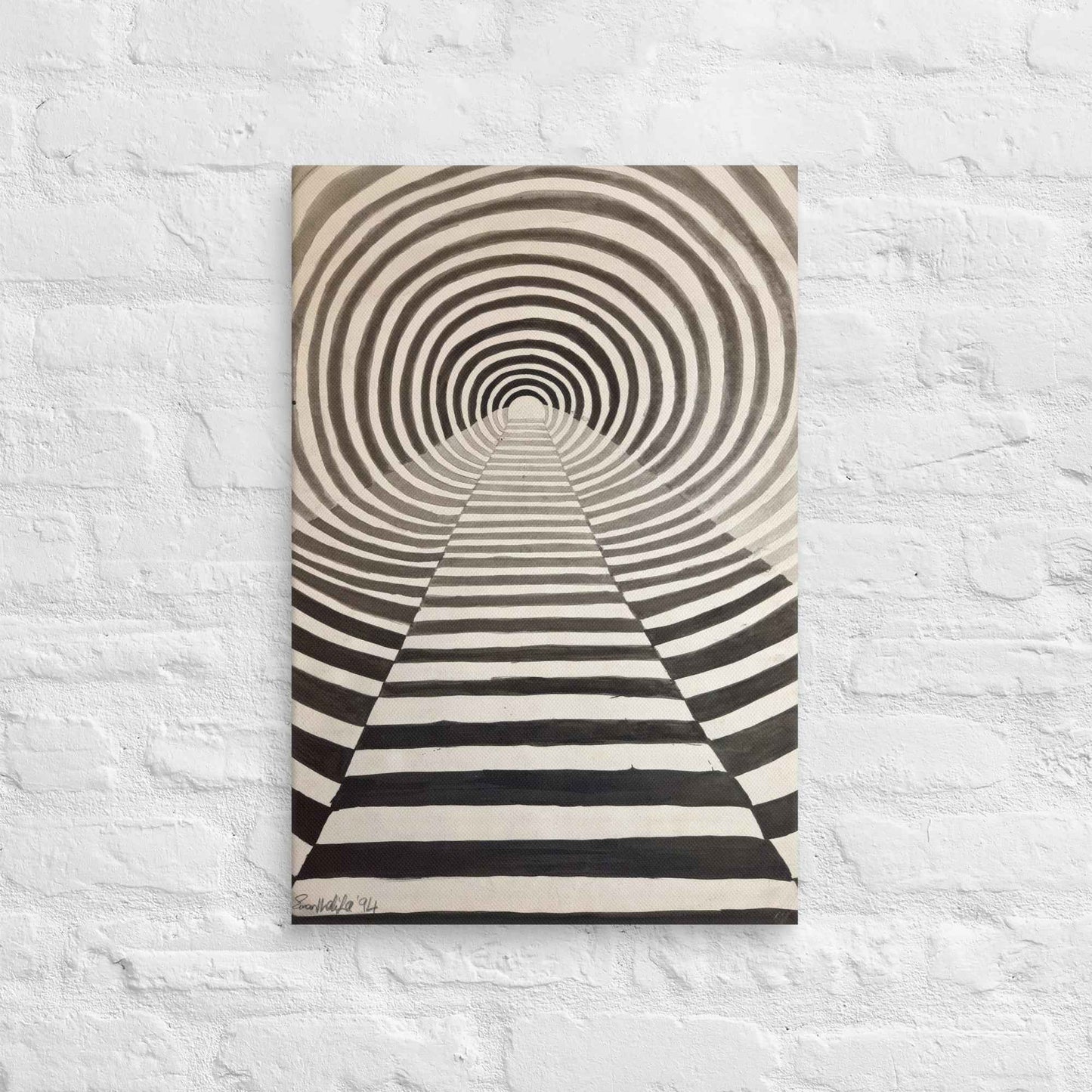 Canvas Print - Tunnel of Illusion - Geometric Op Art