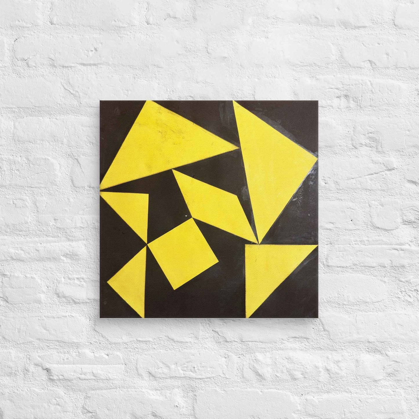 Canvas Print - Golden Fracture - Geometric Minimalist