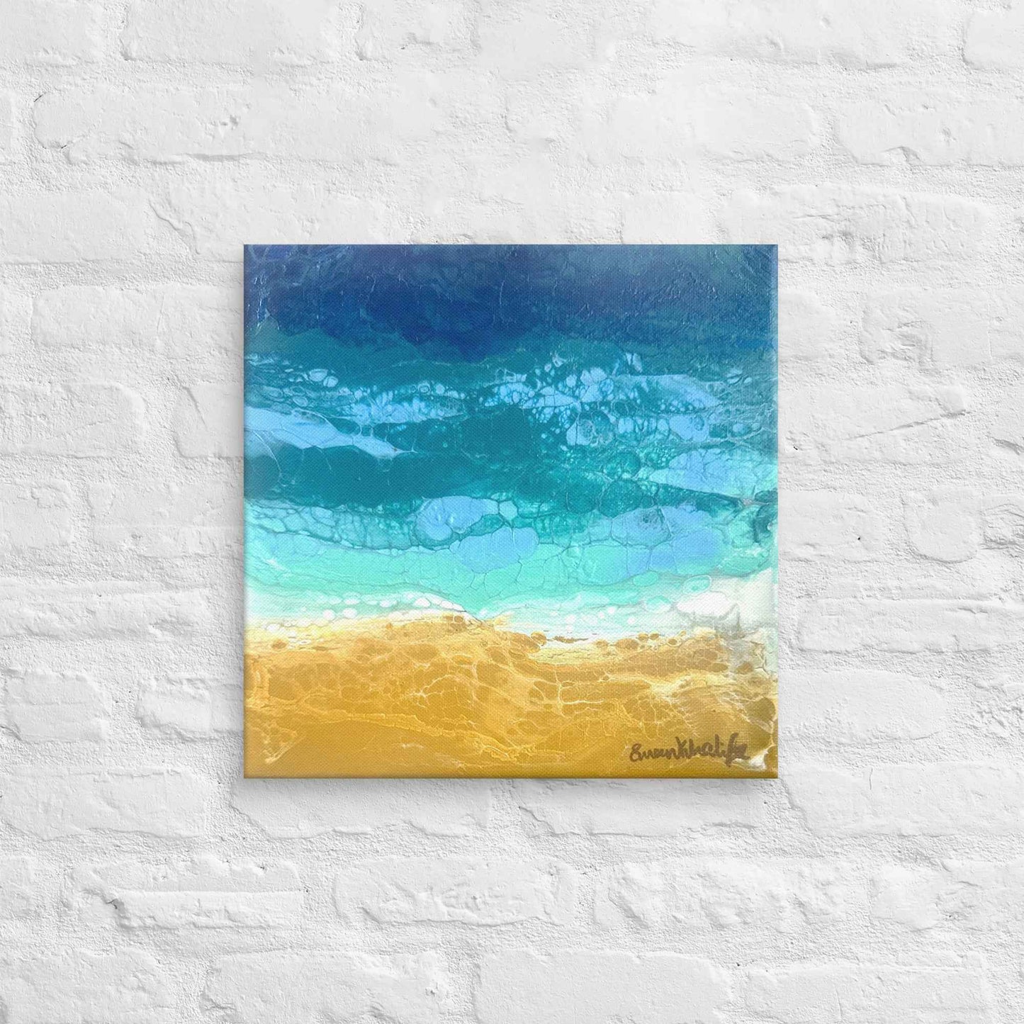 Canvas Print - Mystic Sea - Fluid Abstract Ocean Gold Art