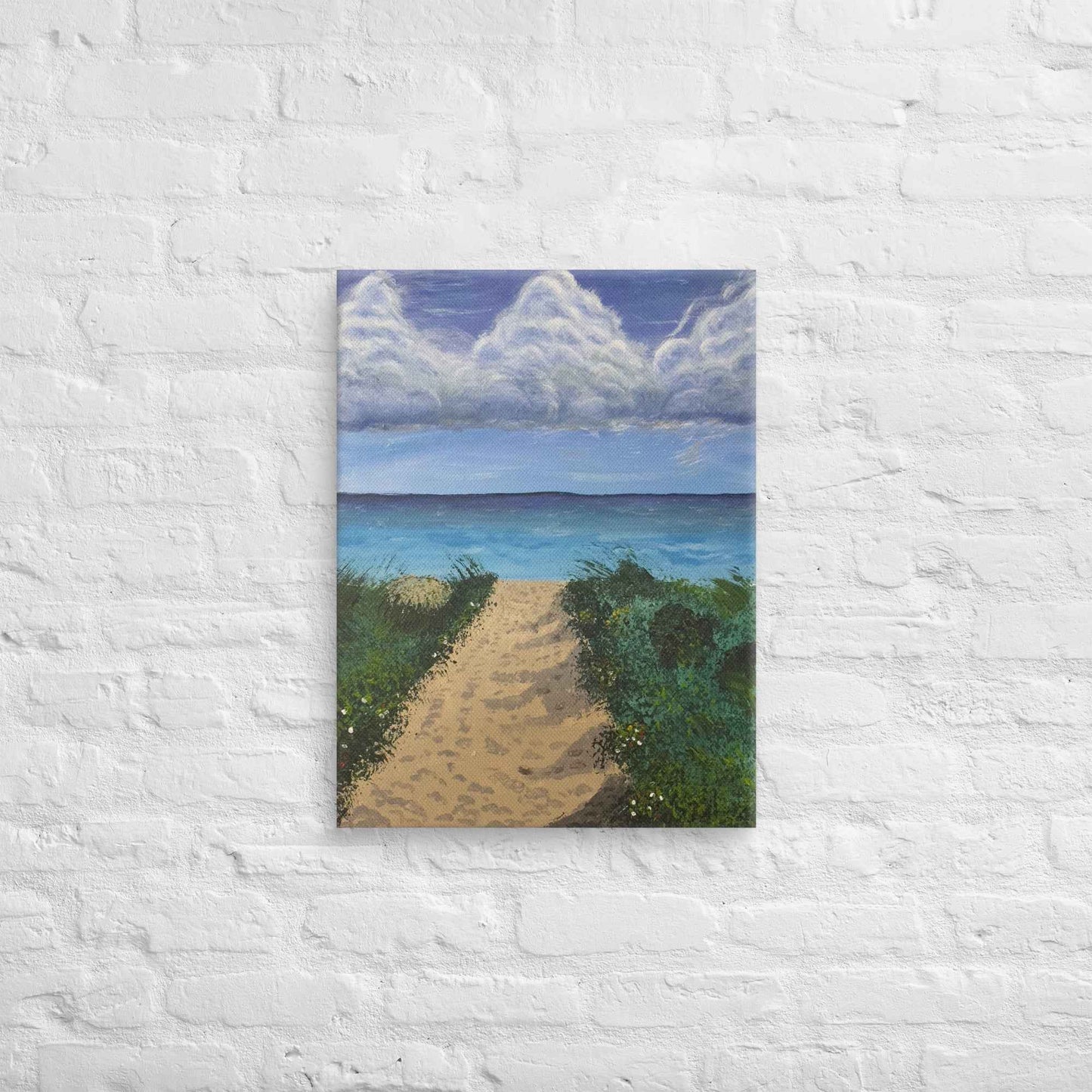Canvas Print - Edge of Calm - Coastal Pathway Seascape - Eman's Gallery