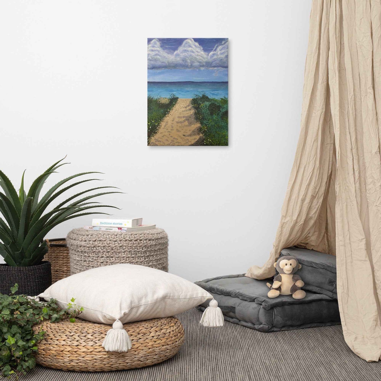 Canvas Print - Edge of Calm - Coastal Pathway Seascape - Eman's Gallery