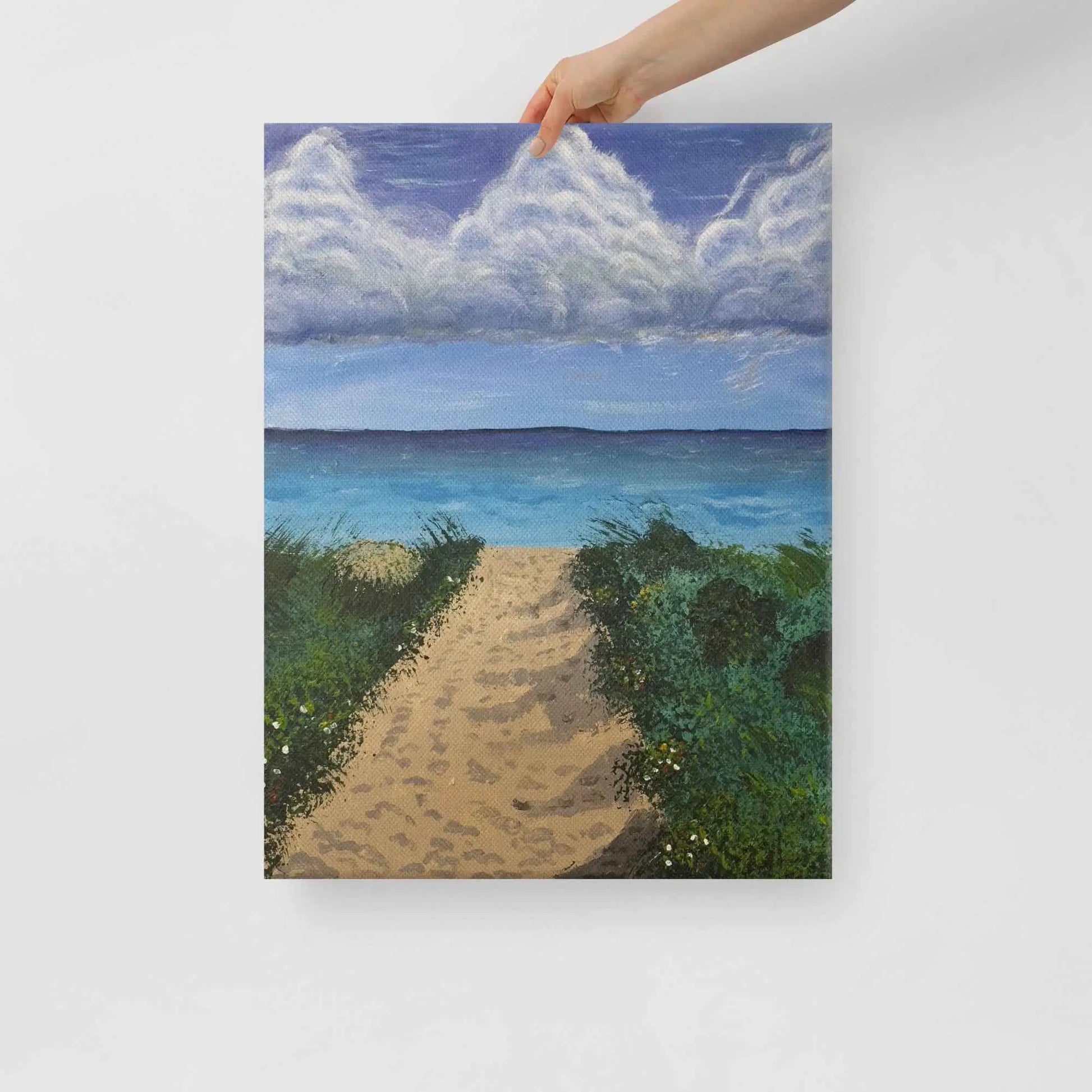 Canvas Print - Edge of Calm - Coastal Pathway Seascape - Eman's Gallery