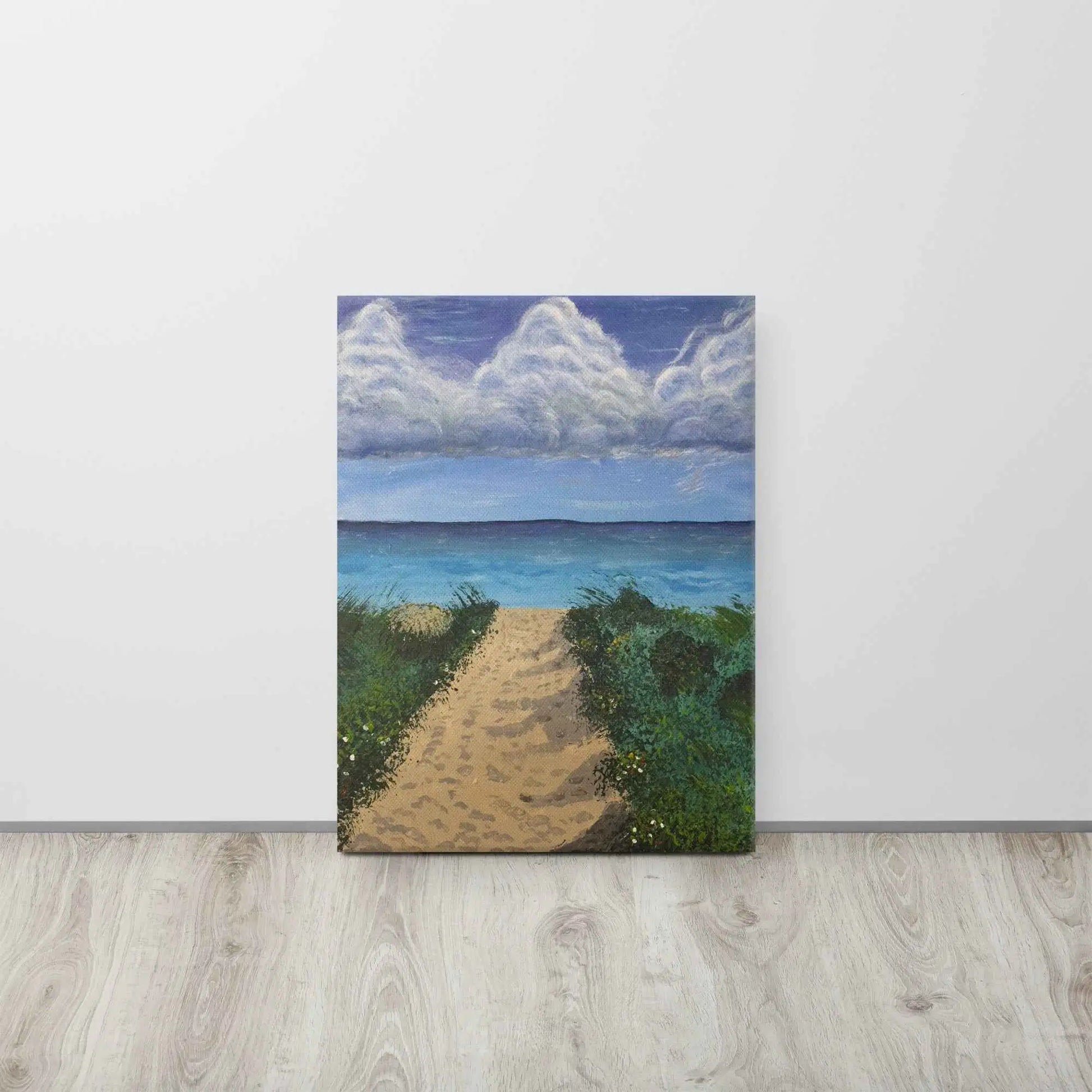Canvas Print - Edge of Calm - Coastal Pathway Seascape - Eman's Gallery