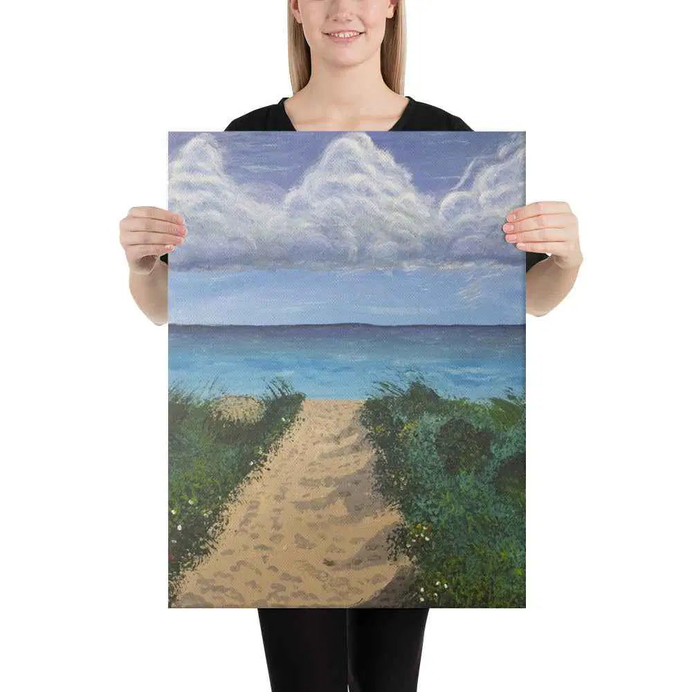 Canvas Print - Edge of Calm - Coastal Pathway Seascape - Eman's Gallery