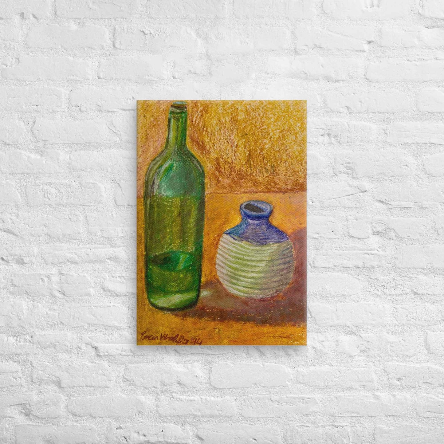 Canvas Print - Still Longing - Yellow Ochre Still Life - Eman's Gallery