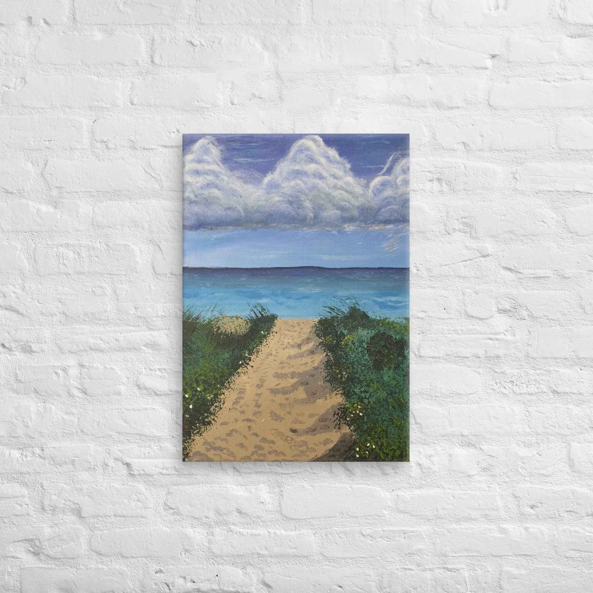 Canvas Print - Edge of Calm - Coastal Pathway Seascape - Eman's Gallery