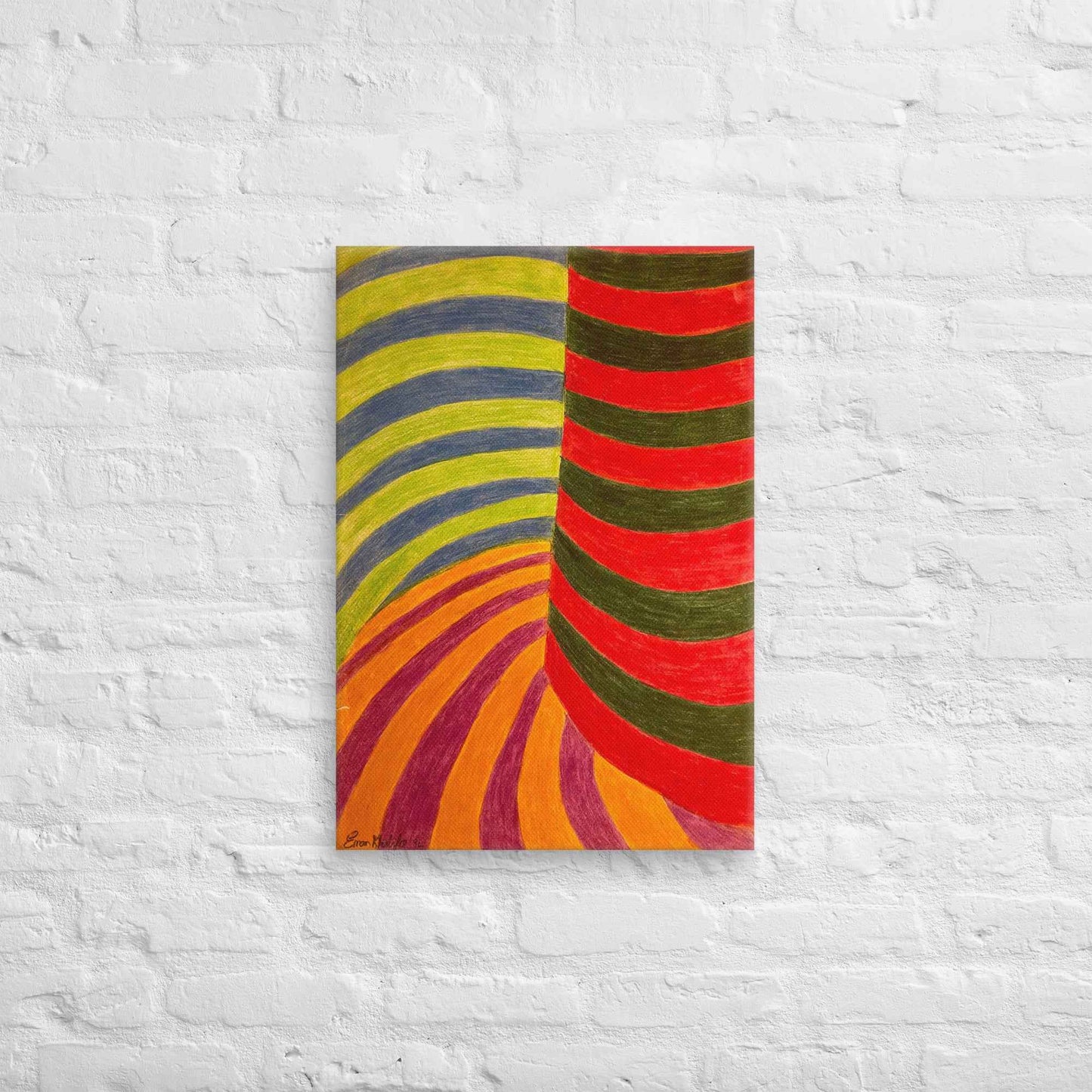 Canvas Print - No Brake Zone - Op Art Geometric Motion