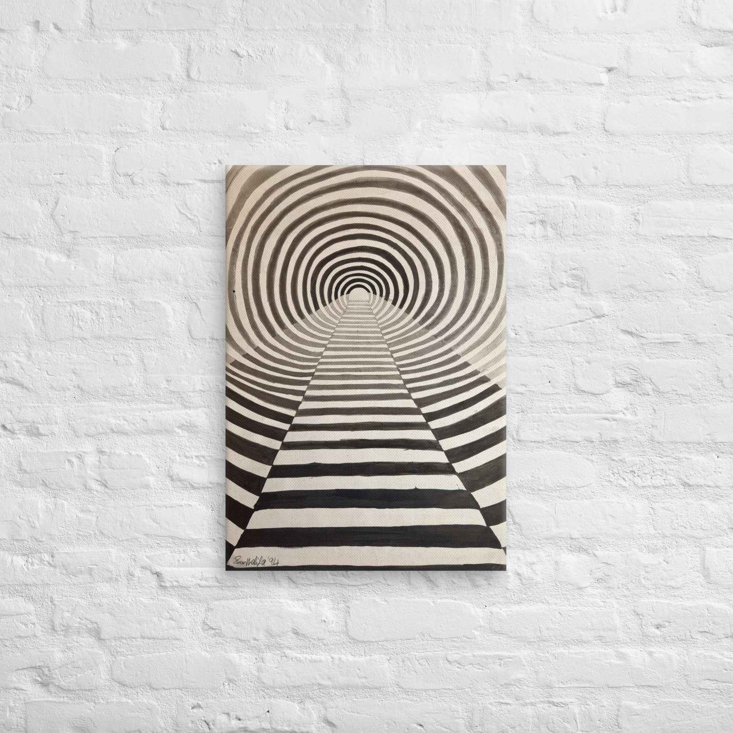 Canvas Print - Tunnel of Illusion - Geometric Op Art