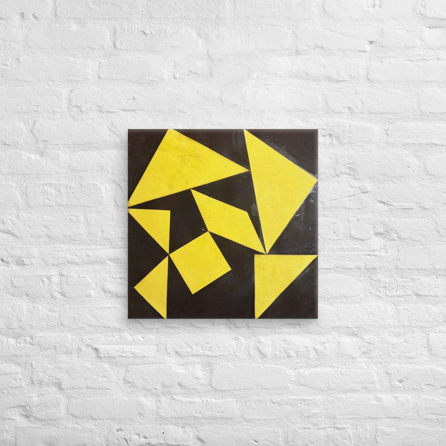 Canvas Print - Golden Fracture - Geometric Minimalist