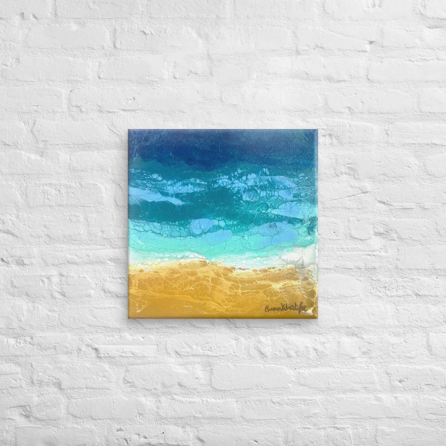 Canvas Print - Mystic Sea - Fluid Abstract Ocean Gold Art