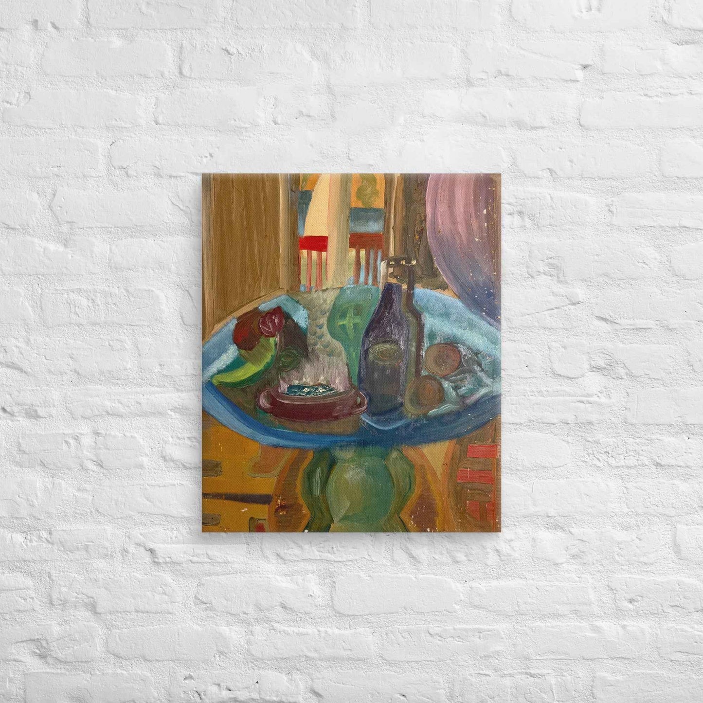 Canvas Print - Table of Echoes - Surrealist Interior Scene - Eman's Gallery
