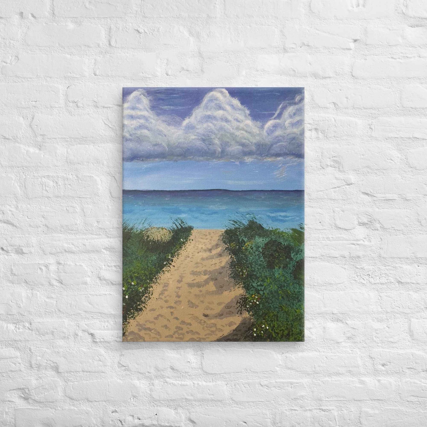 Canvas Print - Edge of Calm - Coastal Pathway Seascape - Eman's Gallery