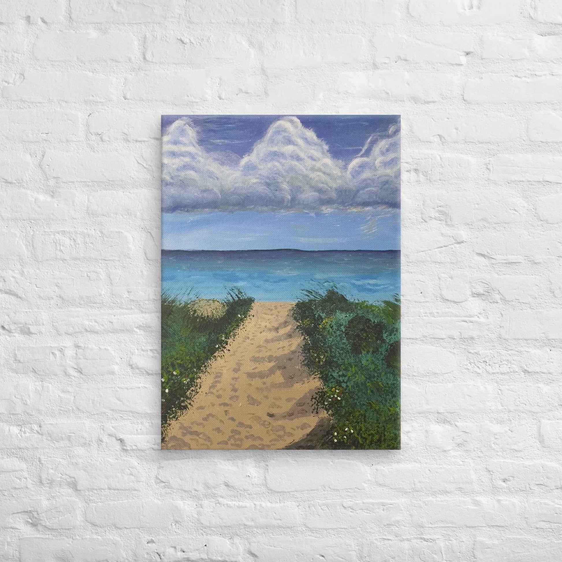 Canvas Print - Edge of Calm - Coastal Pathway Seascape - Eman's Gallery