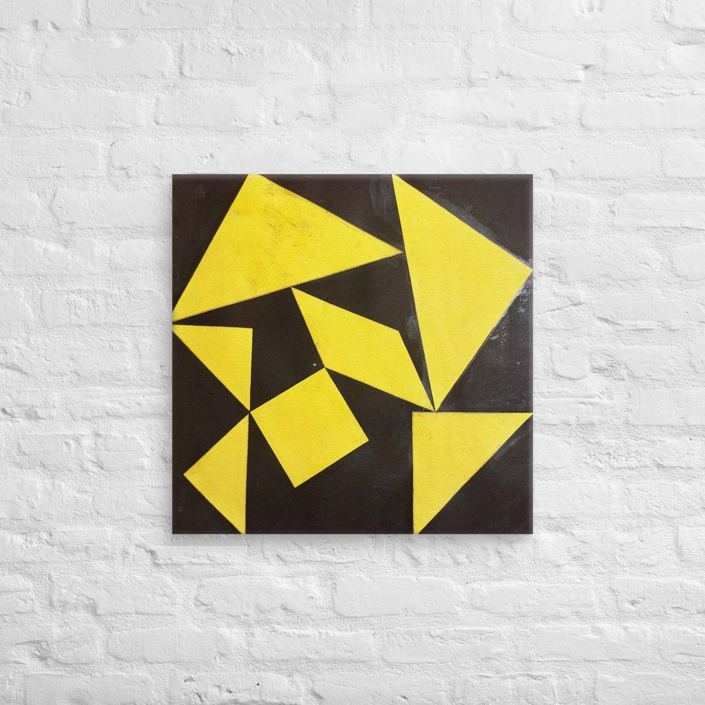 Canvas Print - Golden Fracture - Geometric Minimalist