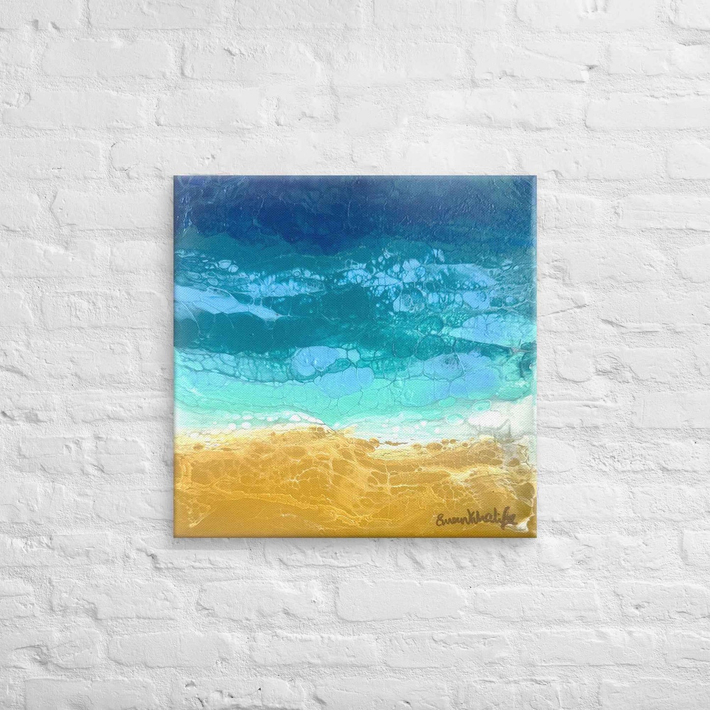 Canvas Print - Mystic Sea - Fluid Abstract Ocean Gold Art
