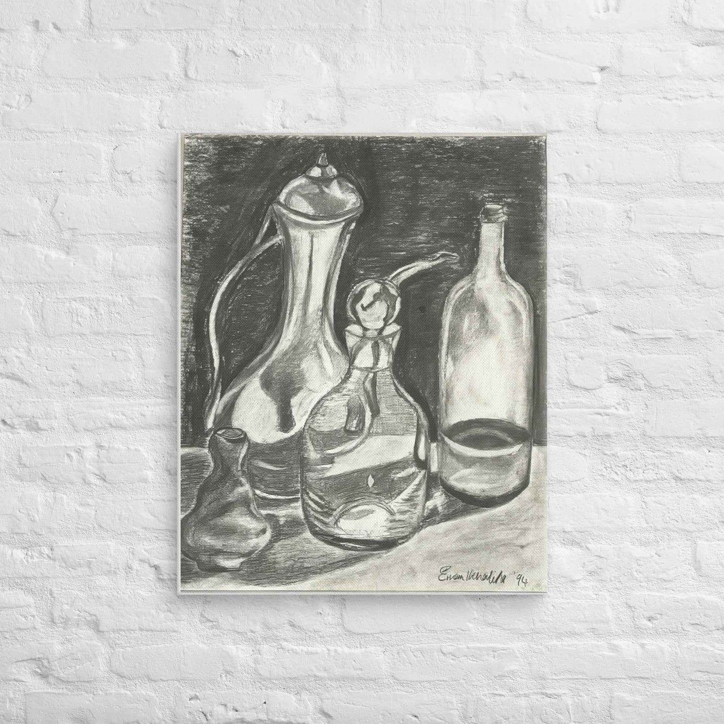 Canvas Print - Silent Reflection - Still Life Tonal