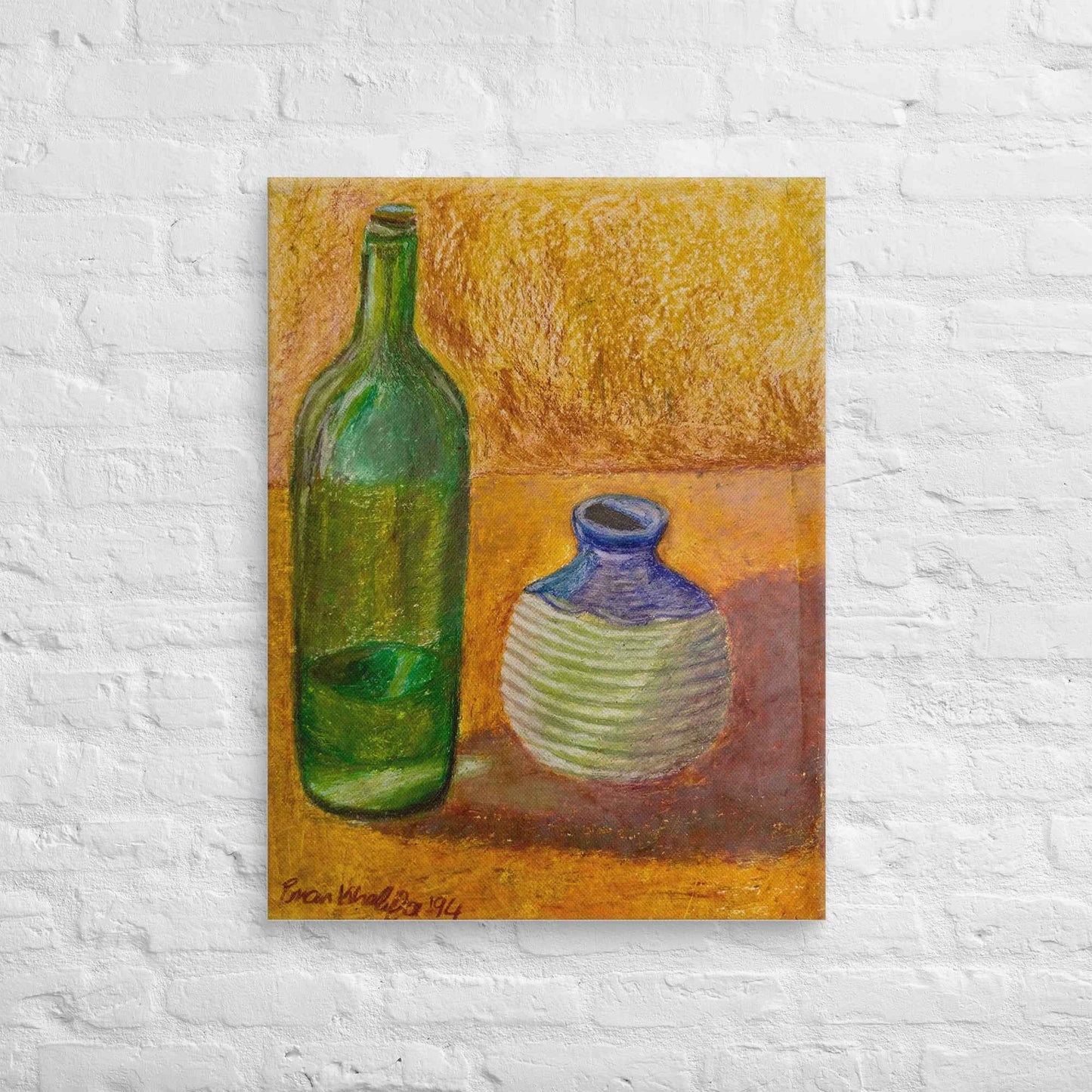 Canvas Print - Still Longing - Yellow Ochre Still Life - Eman's Gallery