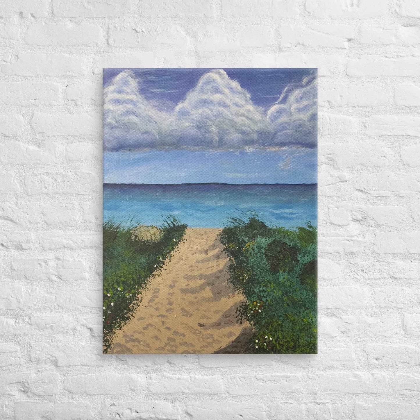 Canvas Print - Edge of Calm - Coastal Pathway Seascape - Eman's Gallery