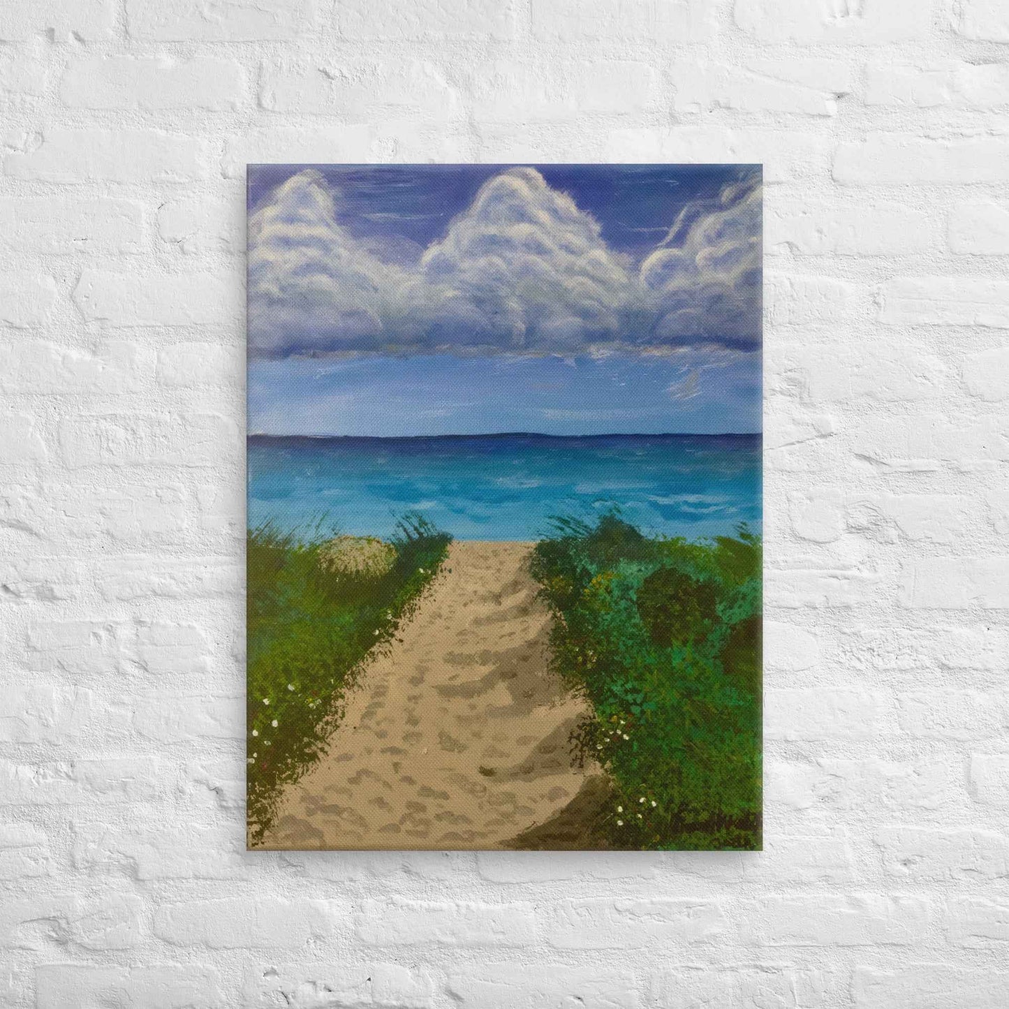 Canvas Print - Edge of Calm - Coastal Pathway Seascape - Eman's Gallery