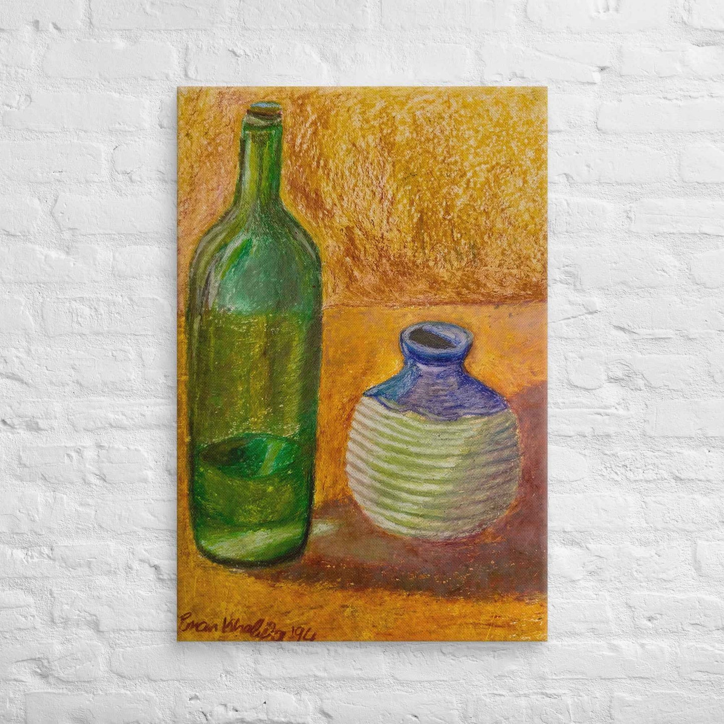 Canvas Print - Still Longing - Yellow Ochre Still Life - Eman's Gallery