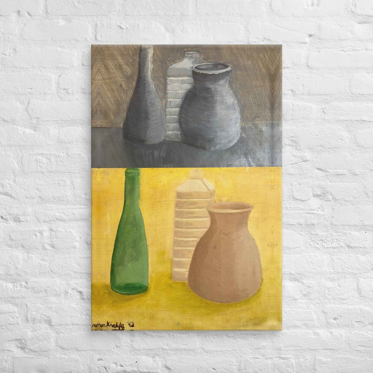 Canvas Print - Skins - Split Tonal Still Life Vessels