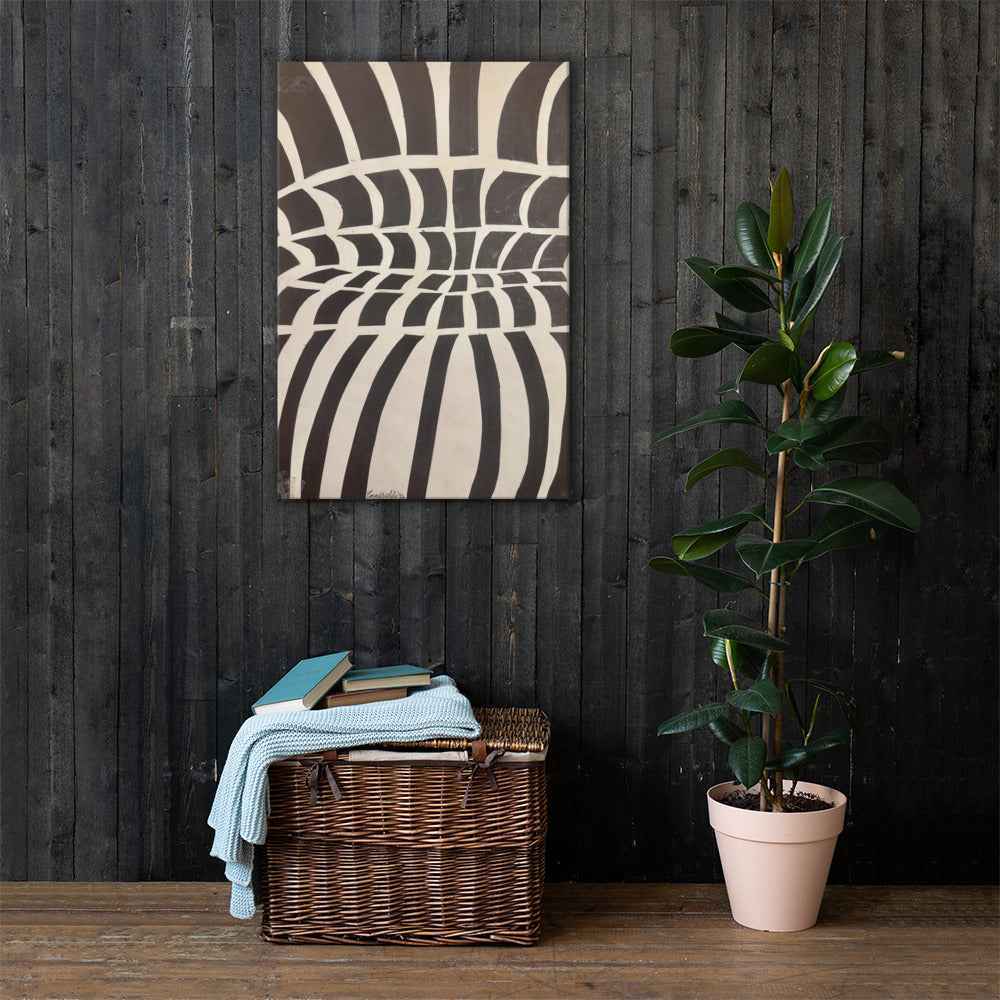 Canvas Print - Optical Web - Op Art Black & White Illusion