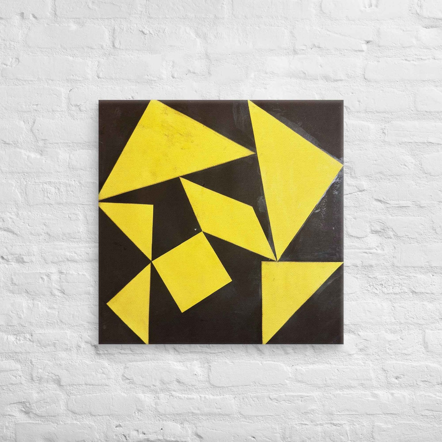 Canvas Print - Golden Fracture - Geometric Minimalist
