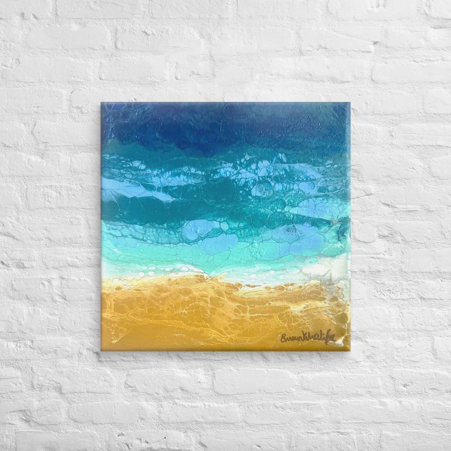 Canvas Print - Mystic Sea - Fluid Abstract Ocean Gold Art