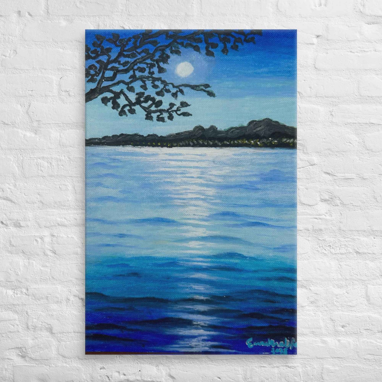 Original Painting - Nocturned - Tonalism Moonlit Night Scene