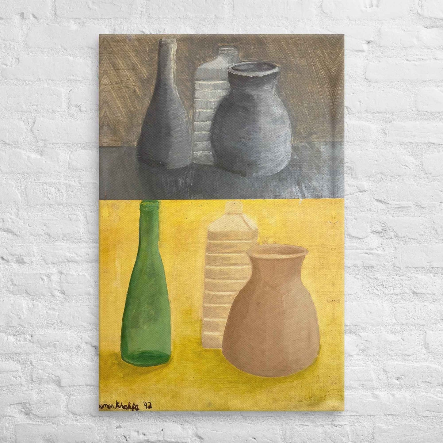 Canvas Print - Skins - Split Tonal Still Life Vessels