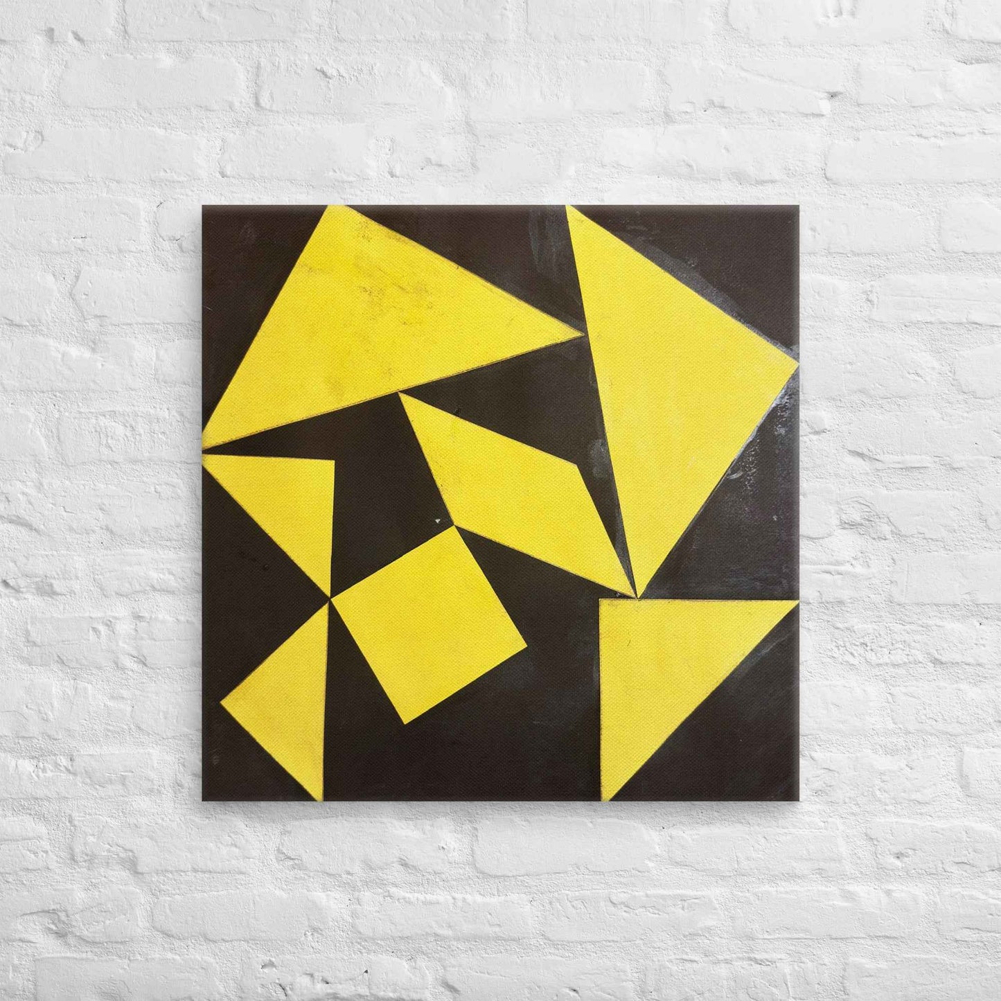 Canvas Print - Golden Fracture - Geometric Minimalist