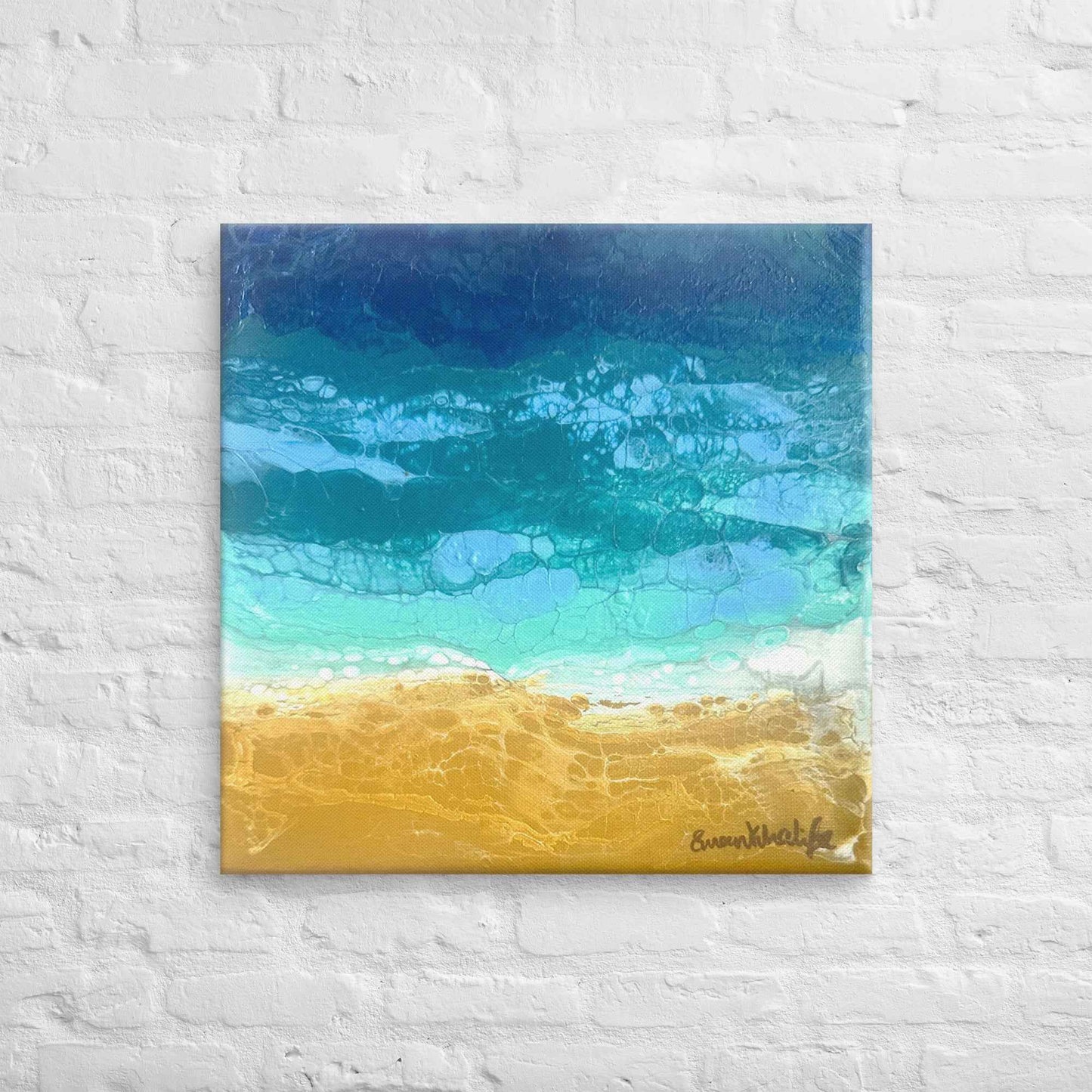 Canvas Print - Mystic Sea - Fluid Abstract Ocean Gold Art