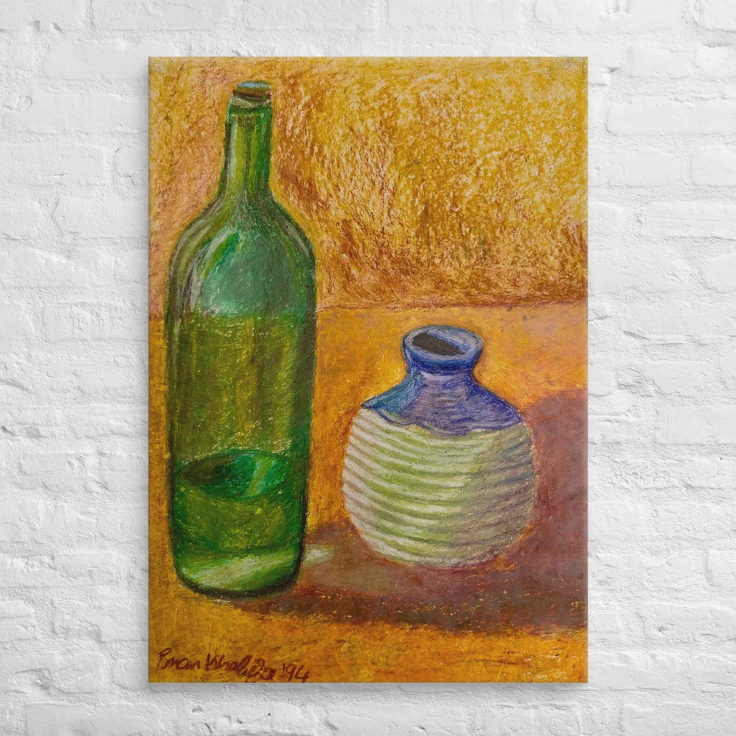 Canvas Print - Still Longing - Yellow Ochre Still Life - Eman's Gallery