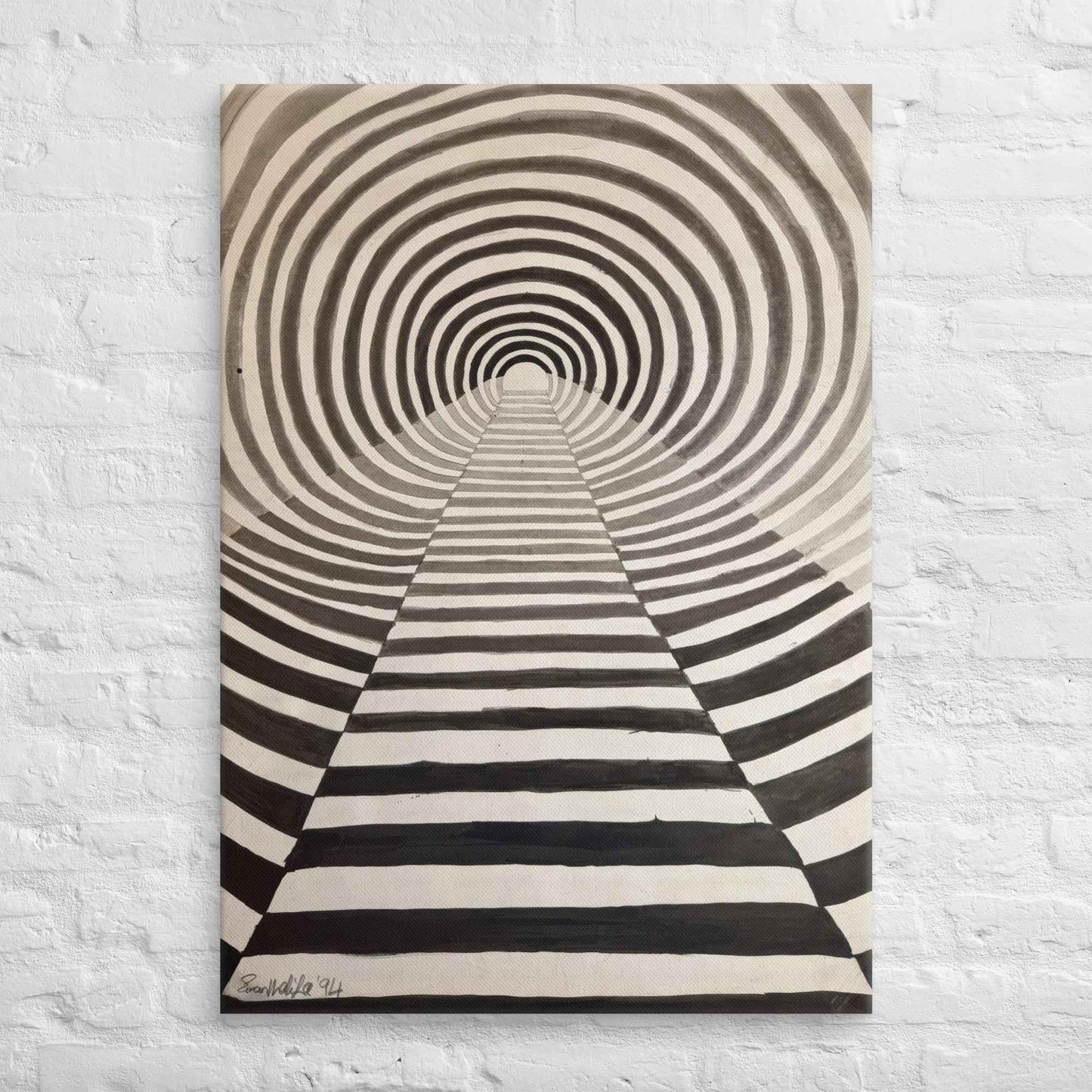 Canvas Print - Tunnel of Illusion - Geometric Op Art