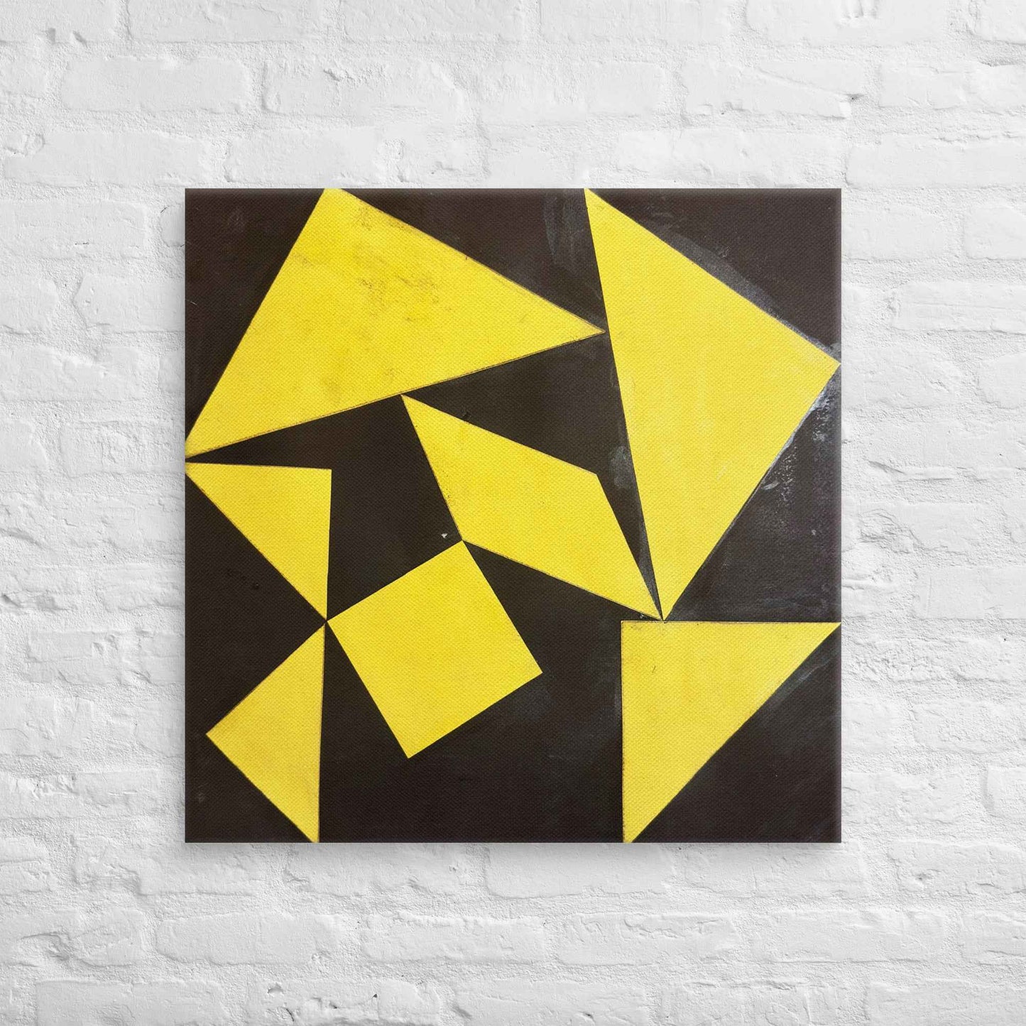Canvas Print - Golden Fracture - Geometric Minimalist