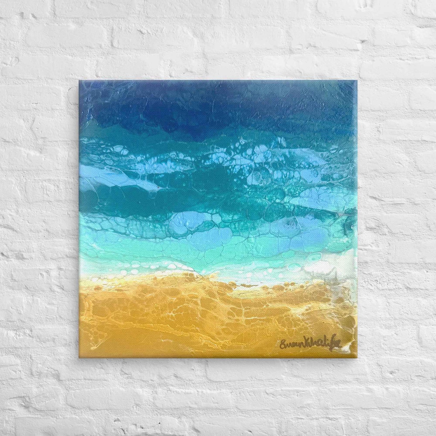 Canvas Print - Mystic Sea - Fluid Abstract Ocean Gold Art