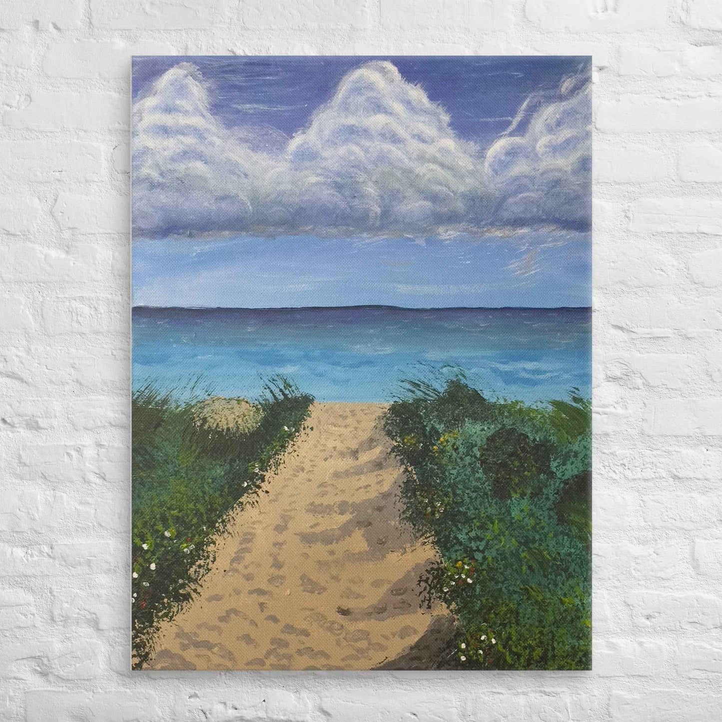 Canvas Print - Edge of Calm - Coastal Pathway Seascape - Eman's Gallery