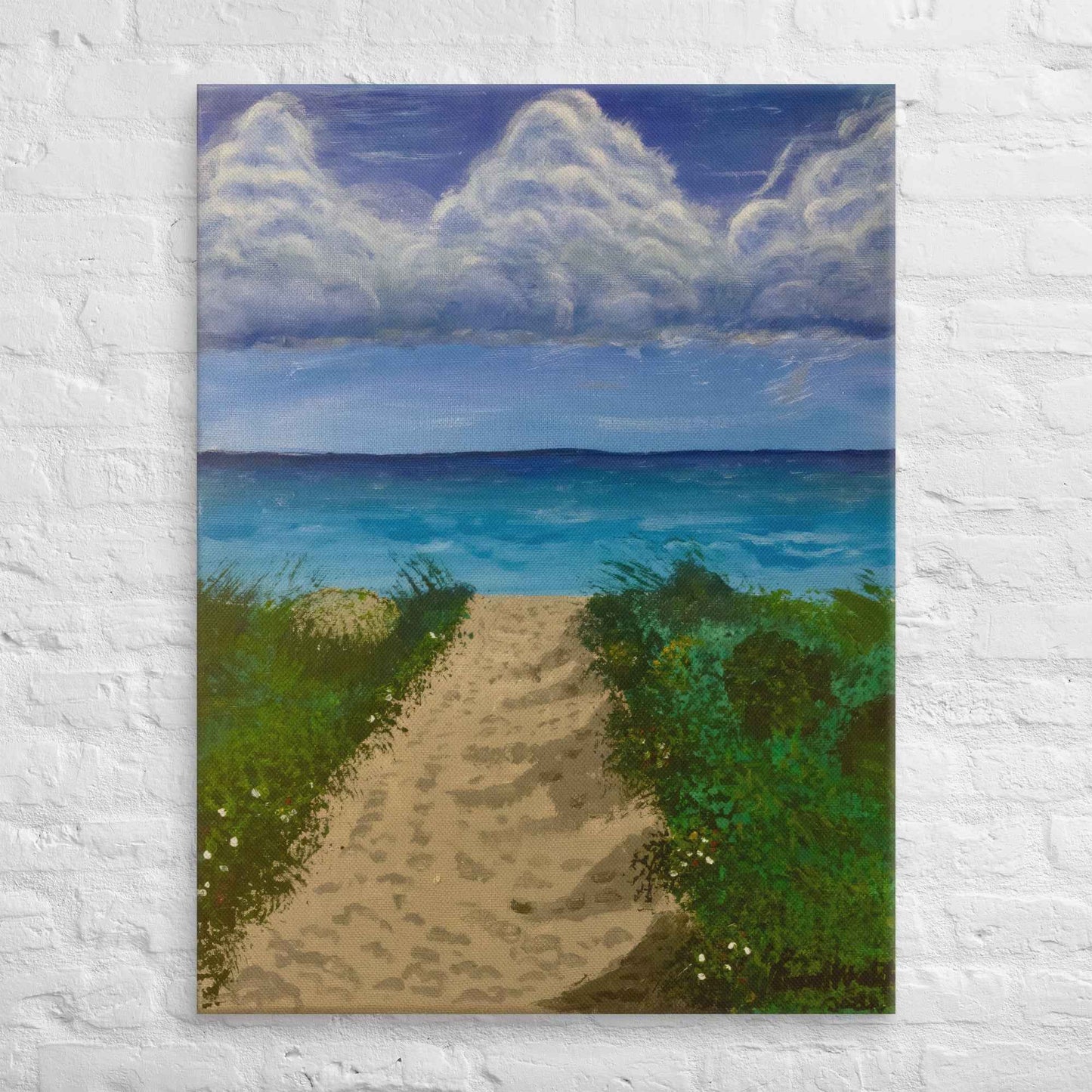 Canvas Print - Edge of Calm - Coastal Pathway Seascape - Eman's Gallery
