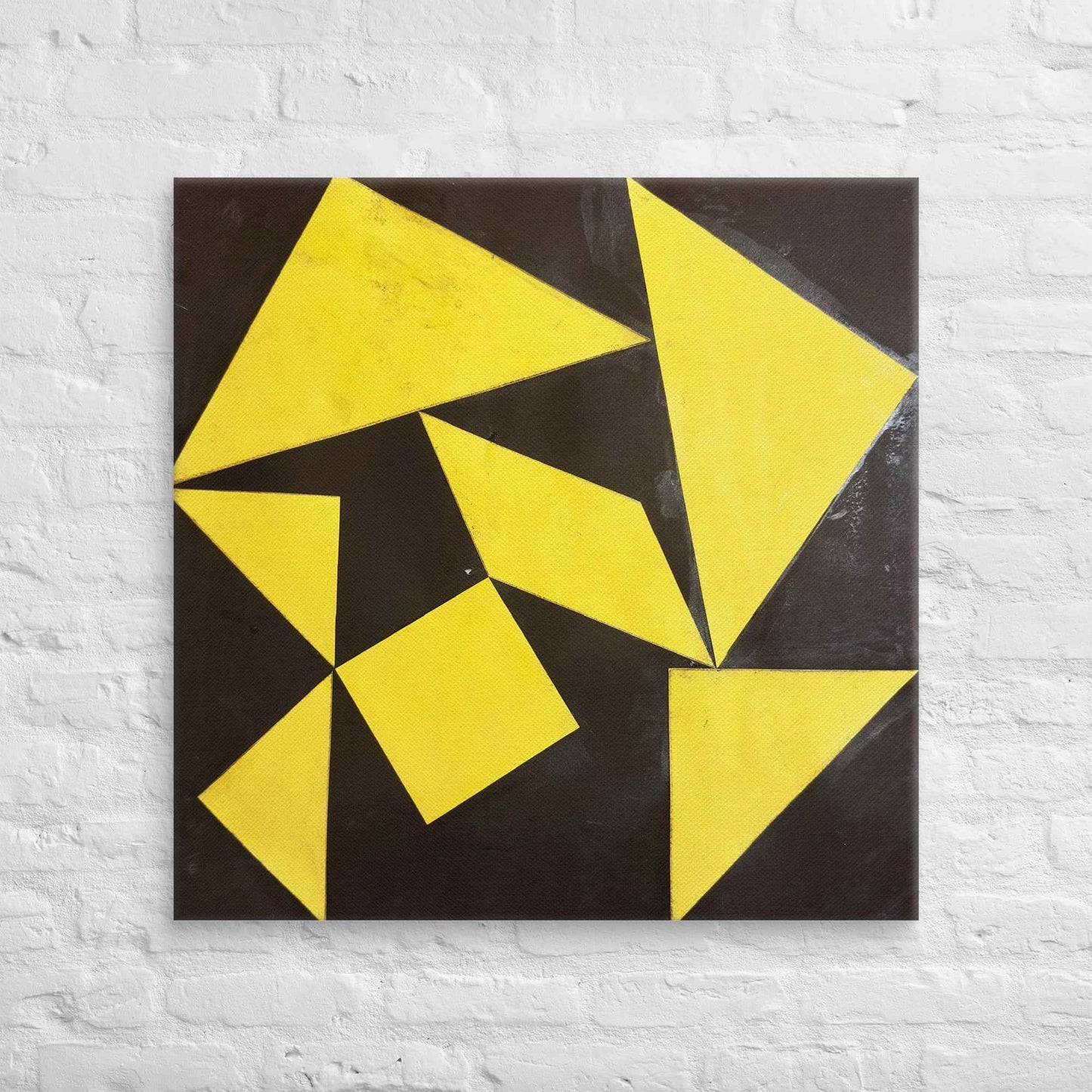 Canvas Print - Golden Fracture - Geometric Minimalist