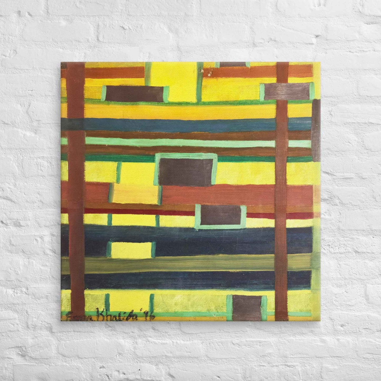 Canvas Print - City in Grids - Geometric Abstract Urban
