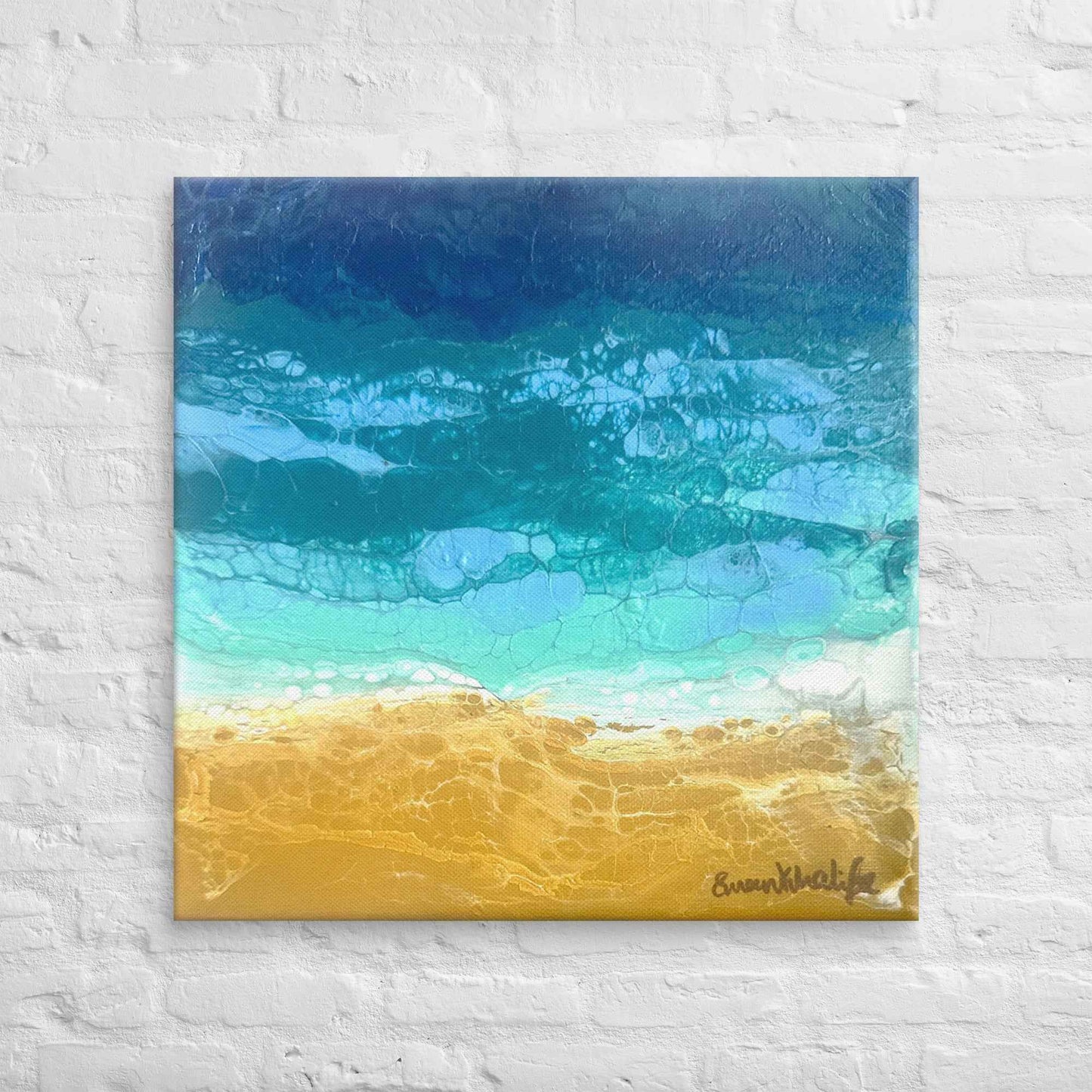 Canvas Print - Mystic Sea - Fluid Abstract Ocean Gold Art