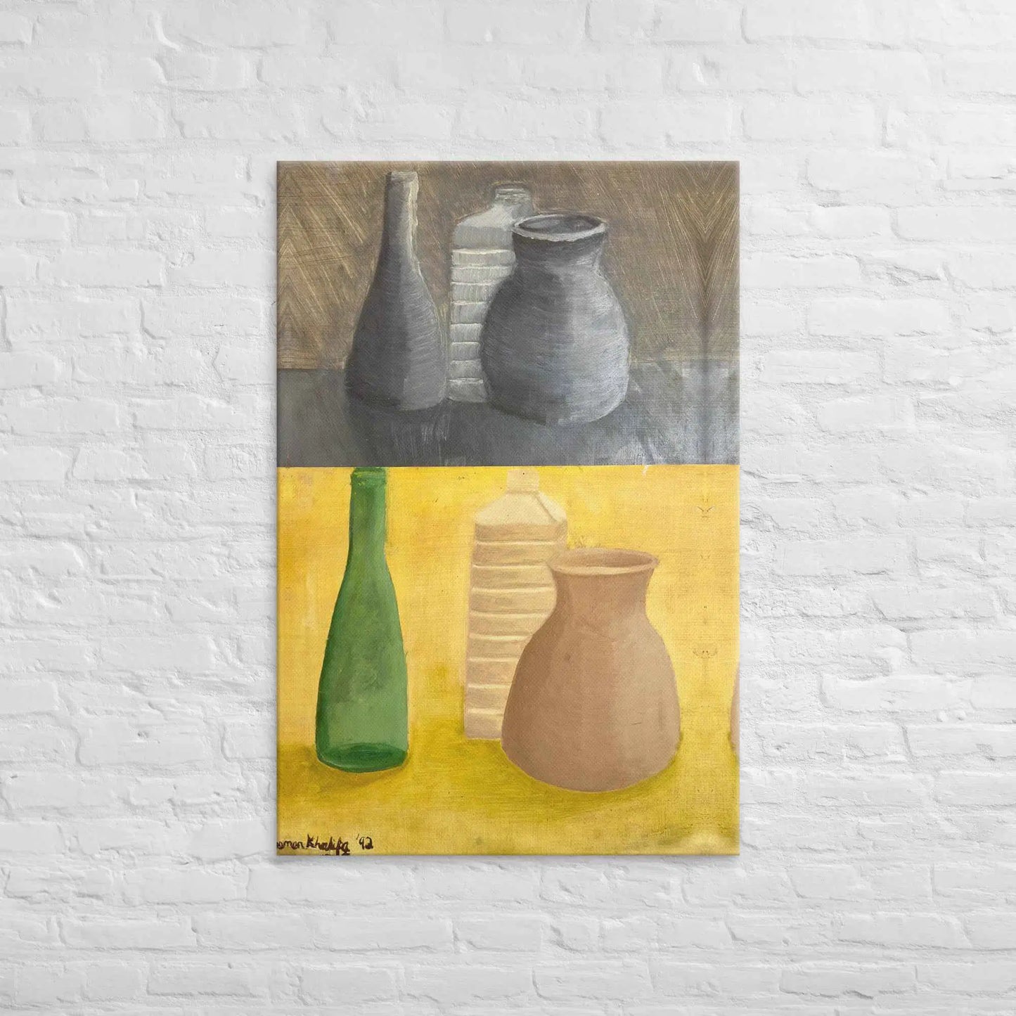 Canvas Print - Skins - Split Tonal Still Life Vessels